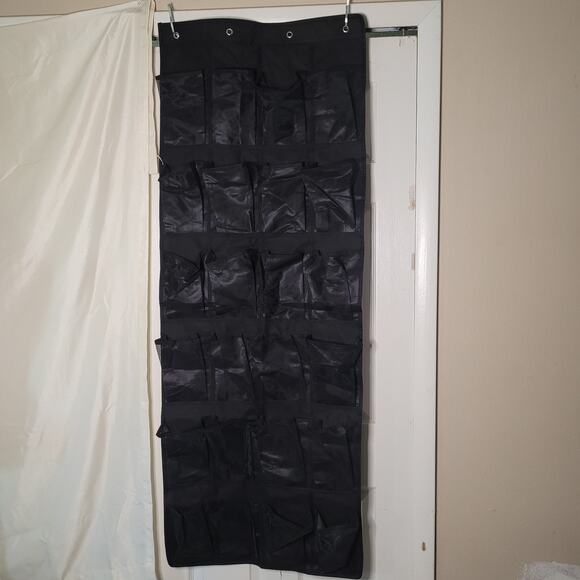 Over-the-Door 12-Pair Shoe Rack - Black - Space Saver - Picture 1 of 5